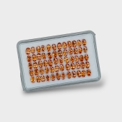 Hessonite Garnet 5x3mm Checkerboard Oval AAA Gemstones Parcel - 170281