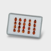 Hessonite Garnet 6x4mm Faceted Pear AAA Gemstones Parcel - 170292