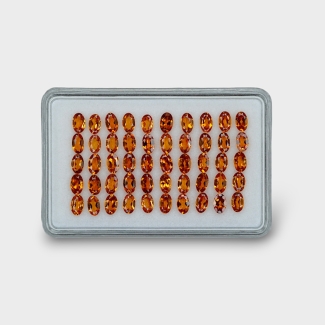 Hessonite Garnet 5x3mm Faceted Oval AAA Gemstones Parcel - 170282