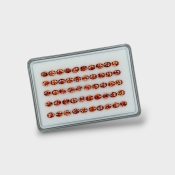 Hessonite Garnet 6x4mm Checkerboard Oval AAA Gemstones Parcel - 170275