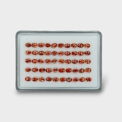 Hessonite Garnet 6x4mm Checkerboard Oval AAA Gemstones Parcel - 170275