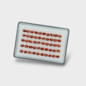 Hessonite Garnet 6x4mm Checkerboard Oval AAA Gemstones Parcel - 170275