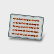 Hessonite Garnet 6x4mm Checkerboard Oval AAA Gemstones Parcel - 170276