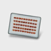 Hessonite Garnet 6x4mm Checkerboard Oval AAA Gemstones Parcel - 170273