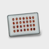 Hessonite Garnet 7x5mm Checkerboard Oval AAA Gemstones Parcel - 170287