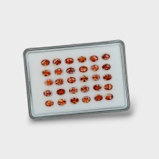 Hessonite Garnet 7x5mm Checkerboard Oval AAA Gemstones Parcel - 170285