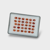 Hessonite Garnet 7x5mm Checkerboard Oval AAA Gemstones Parcel - 170285