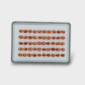 Hessonite Garnet 6x4mm Checkerboard Oval AAA Gemstones Parcel - 170274