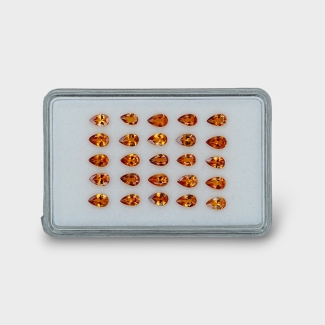 Hessonite Garnet 5x3mm Faceted Pear AAA Gemstones Parcel - 170319