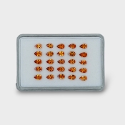 Hessonite Garnet 5x3mm Faceted Pear AAA Gemstones Parcel - 170319