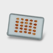 Hessonite Garnet 5x3mm Faceted Pear AAA Gemstones Parcel - 170319