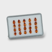 Hessonite Garnet 6x4mm Faceted Pear AAA Gemstones Parcel - 170313