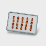 Hessonite Garnet 6x4mm Faceted Pear AAA Gemstones Parcel - 170313