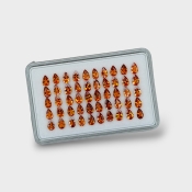 Hessonite Garnet 5x3mm Faceted Pear AAA Gemstones Parcel - 170318
