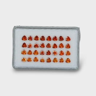 Hessonite Garnet 4mm Faceted Trillion AAA Gemstones Parcel - 170323