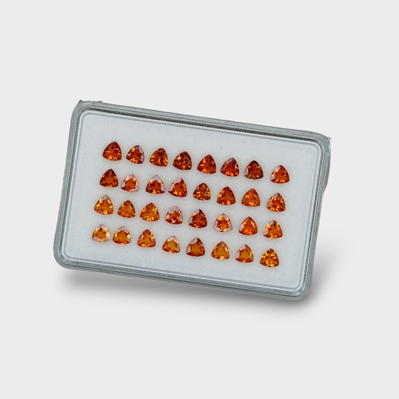 Hessonite Garnet 4mm Faceted Trillion AAA Gemstones Parcel - 170323