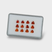 Hessonite Garnet 5mm Faceted Trillion AAA Gemstones Parcel - 170324