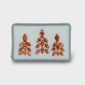 Hessonite Garnet 5x2-8x4mm Checkerboard Marquise AAA Matched Gemstones Set - 170325