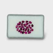 Rubellite Tourmaline 4x3-5x3mm Faceted Pear A+ Gemstones Parcel - 170329