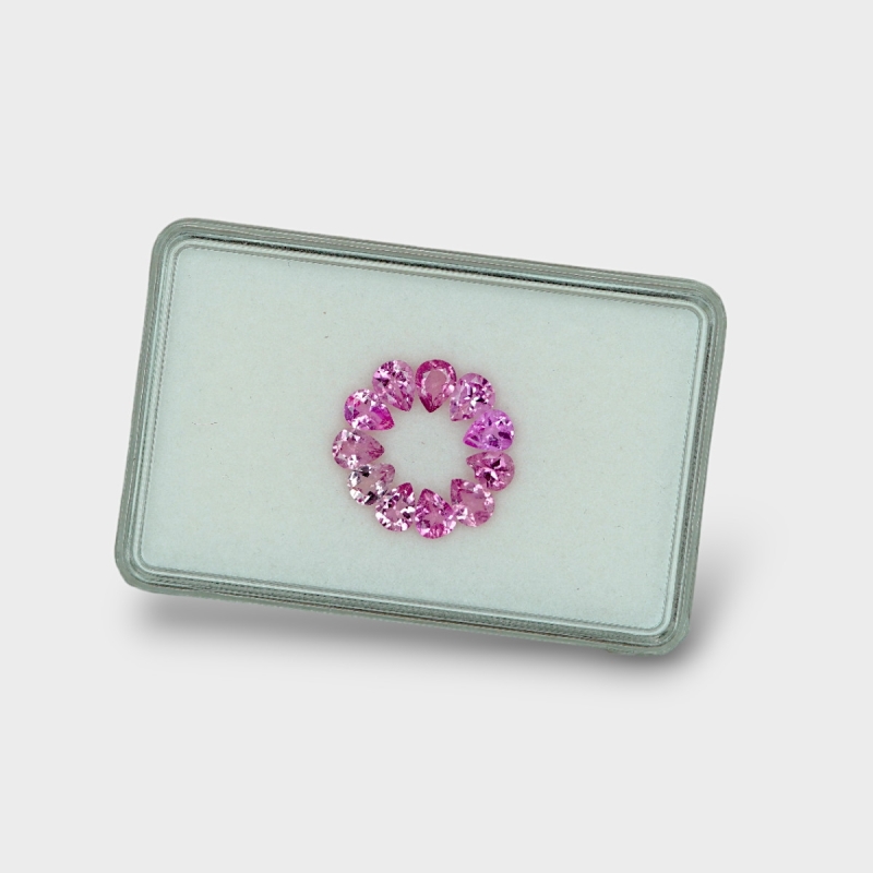 Pink Tourmaline 5x4mm Faceted Pear AA Gemstones Parcel - 170218