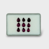 Rubellite Tourmaline 7x5mm Faceted Pear A Gemstones Parcel - 170215