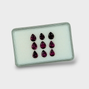Rubellite Tourmaline 7x5mm Faceted Pear A Gemstones Parcel - 170215