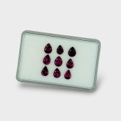 Rubellite Tourmaline 7x5mm Faceted Pear A Gemstones Parcel - 170215