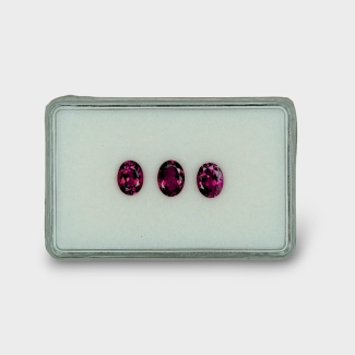 Rubellite Tourmaline 8x6mm Faceted Oval A Gemstones Parcel - 170185