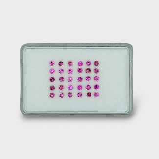 Pink Tourmaline 2.5mm Faceted Round AA+ Gemstones Parcel - 170269