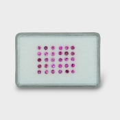 Pink Tourmaline 2.5mm Faceted Round AA+ Gemstones Parcel - 170269