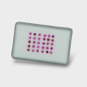 Pink Tourmaline 2.5mm Faceted Round AA+ Gemstones Parcel - 170269