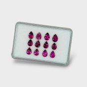 Rubellite Tourmaline 7x5mm Faceted Pear A+ Gemstones Parcel - 170211