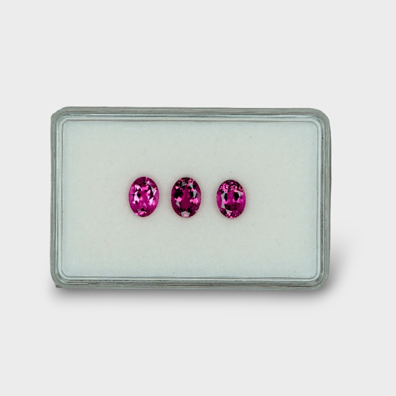 Pink Tourmaline 8x6mm Faceted Oval AA+ Gemstones Parcel - 170163