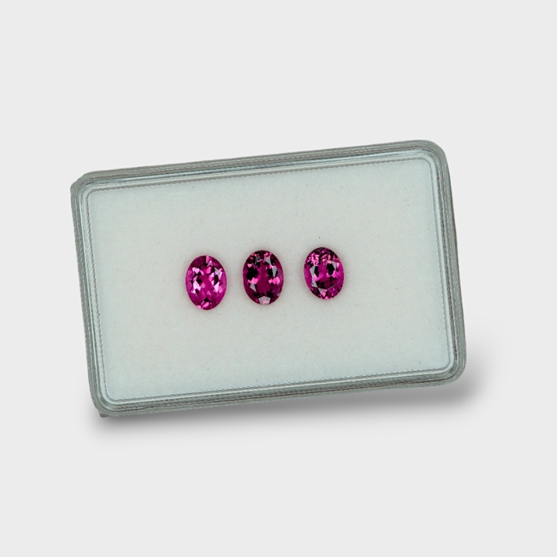 Pink Tourmaline 8x6mm Faceted Oval AA+ Gemstones Parcel - 170163