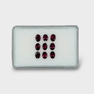 4.32 Cts. Pink Tourmaline 6x4mm Faceted Oval Shape B Grade Gemstones Parcel - Total 9 Pcs.