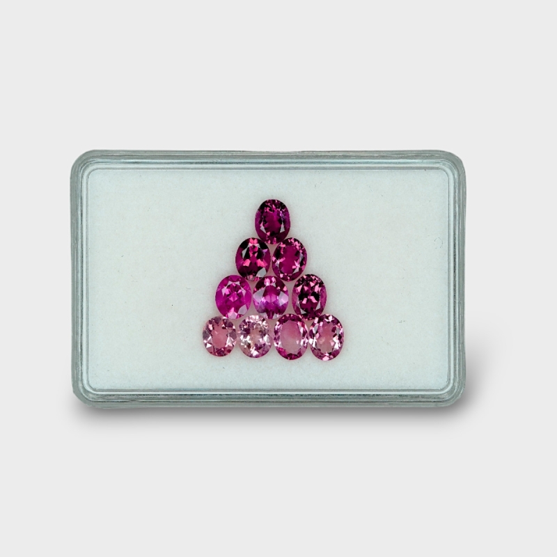 Pink Tourmaline 6x5mm Faceted Oval A+ Gemstones Parcel - 170200