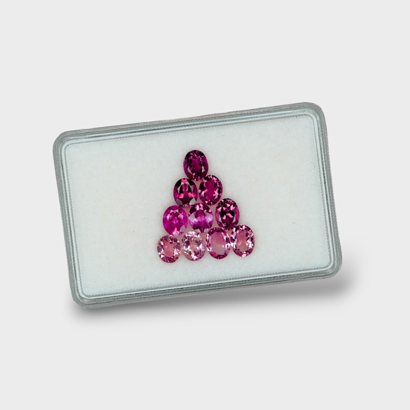 Pink Tourmaline 6x5mm Faceted Oval A+ Gemstones Parcel - 170200