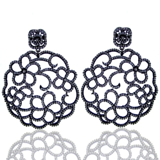 Diamond White CZ 925 Sterling Silver Earrings