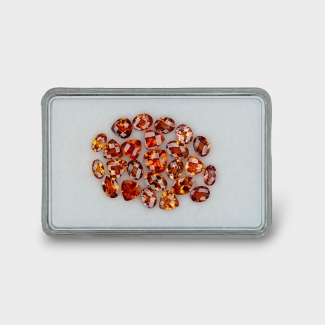 10.2 Cts. Hessonite Garnet 3-6mm Faceted Mix Shape AAA Grade Gemstones Parcel - Total 24 Pc.