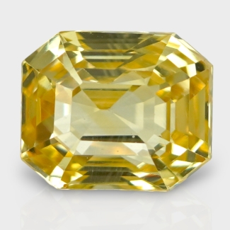 6.05 Cts. Yellow Sapphire 9.87x8.19mm Faceted Octagon Shape AA+ Grade Loose Gemstone - Total 1 Pc.