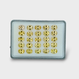 40 Cts. Yellow Beryl 9x7mm Faceted Oval Shape AAA Grade Gemstones Parcel - Total 25 Pc.