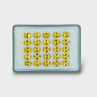 40.26 Cts. Yellow Beryl 9x7mm Faceted Oval Shape AAA Grade Gemstones Parcel - Total 25 Pc.