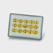 Yellow Beryl 11x9mm Faceted Oval AAA Gemstones Parcel - 170595