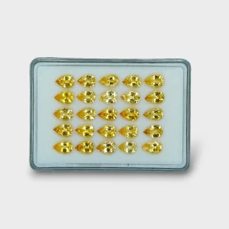 38.56 Cts. Yellow Beryl 10x7mm Faceted Pear Shape AAA Grade Gemstones Parcel - Total 25 Pc.