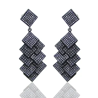 Diamond White CZ 925 Sterling Silver Earrings