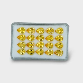 17.93 Cts. Yellow Beryl 8x6mm Faceted Pear Shape AAA Grade Gemstones Parcel - Total 20 Pc.