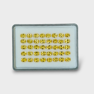 26.62 Cts. Yellow Beryl 7x5mm Faceted Oval Shape AAA Grade Gemstones Parcel - Total 40 Pc.