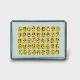31.05 Cts. Yellow Beryl 7x5mm Faceted Oval Shape AAA Grade Gemstones Parcel - Total 45 Pc.
