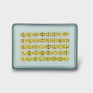 27.65 Cts. Yellow Beryl 7x5mm Faceted Oval Shape AAA Grade Gemstones Parcel - Total 40 Pc.