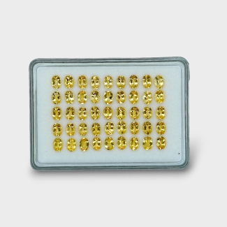 31.54 Cts. Yellow Beryl 7x5mm Faceted Oval Shape AAA Grade Gemstones Parcel - Total 45 Pc.